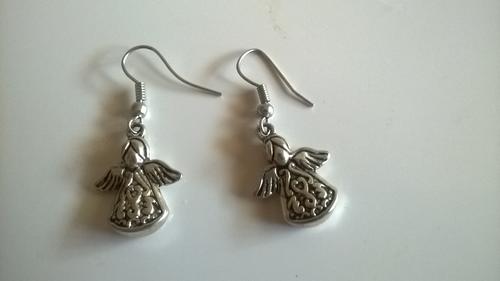 Fashion Jewellery Silver Angel Earrings
