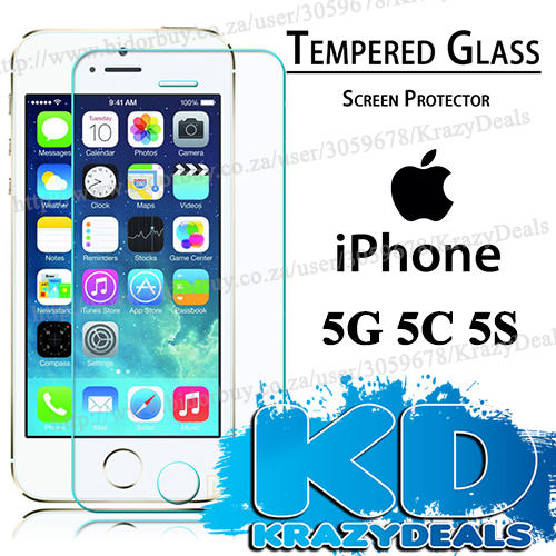 Apple Care iPhone 5S Tempered Glass Screen Guard - CHEAP SHIPPING :)